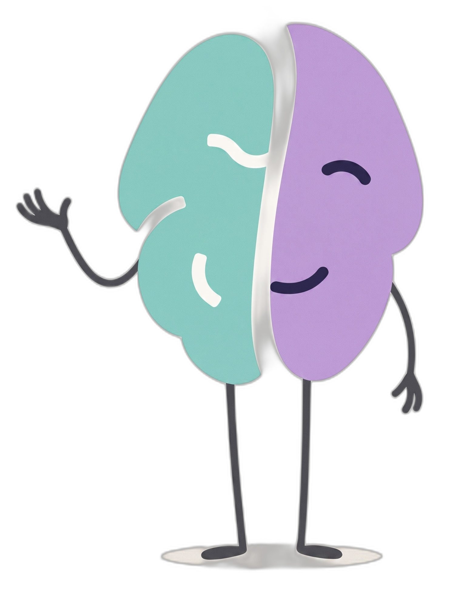 Personaje ilustrado de DivergentBrain saludando
